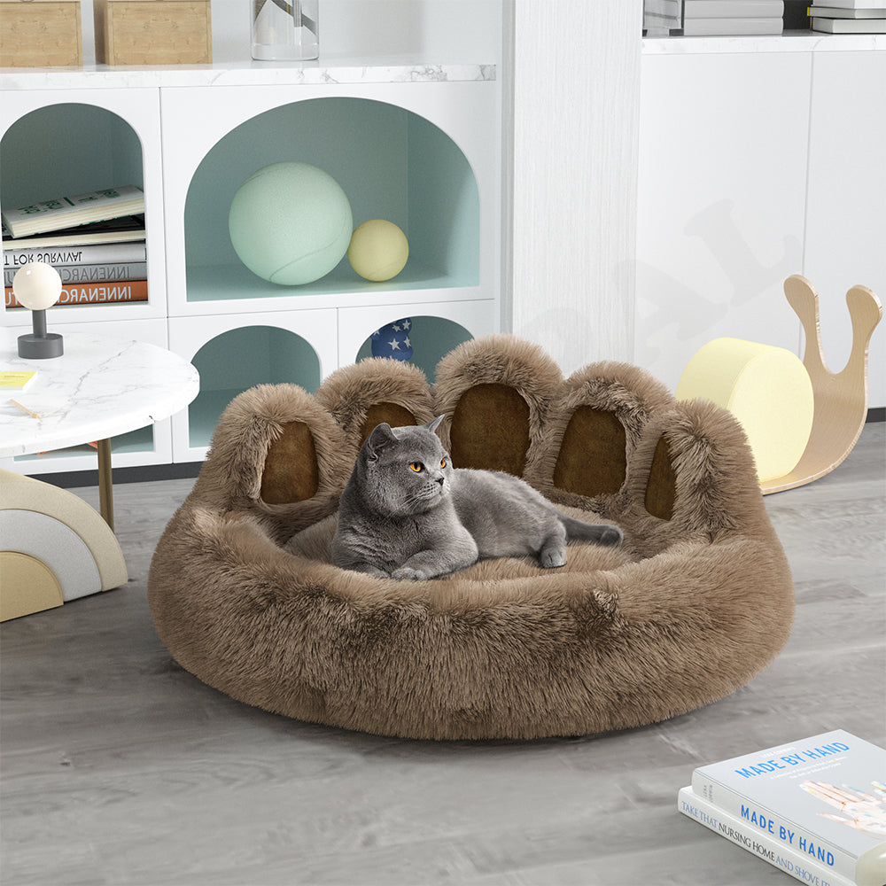 Long Plush Cat Bed Warm Winter Pet Items Cozy Kitten Cushion Cat House