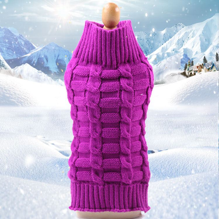 Imitation Cashmere Twisted Rope Pet Sweater, Dog Clothes, Pet Products