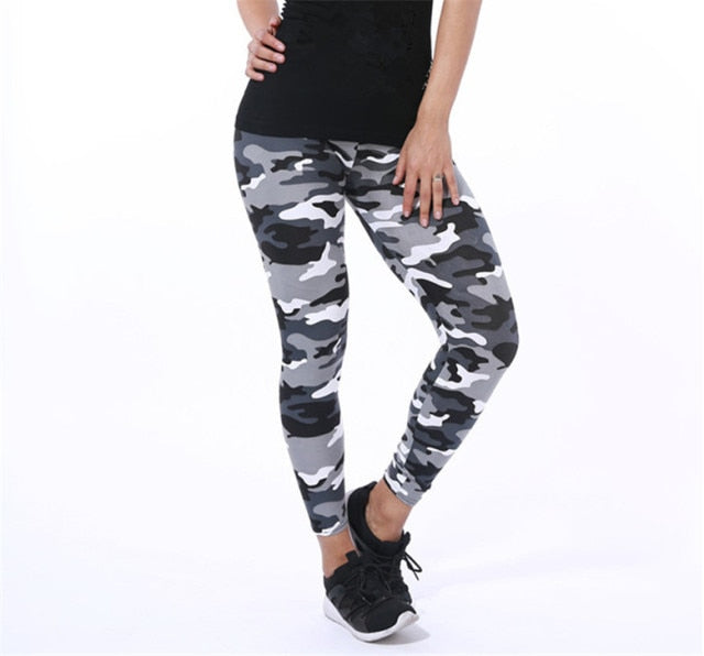 CUHAKCI Women Camouflage Leggings Fitness Military Army Green Leggings Workout Pants Sporter Skinny Adventure Leggins