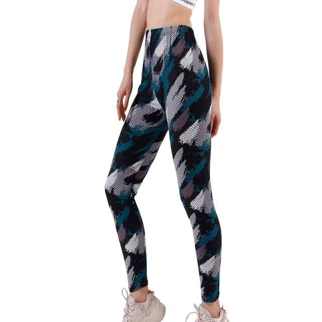 CUHAKCI Women Camouflage Leggings Fitness Military Army Green Leggings Workout Pants Sporter Skinny Adventure Leggins
