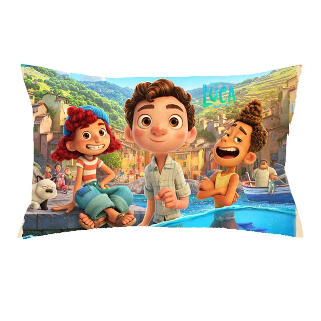 Disney Pixar Luca Cushion Cover Pillowcase Print Pillow Case Decor Sofa Throw Pillows Room Pillow Cover Decorative Wholesale
