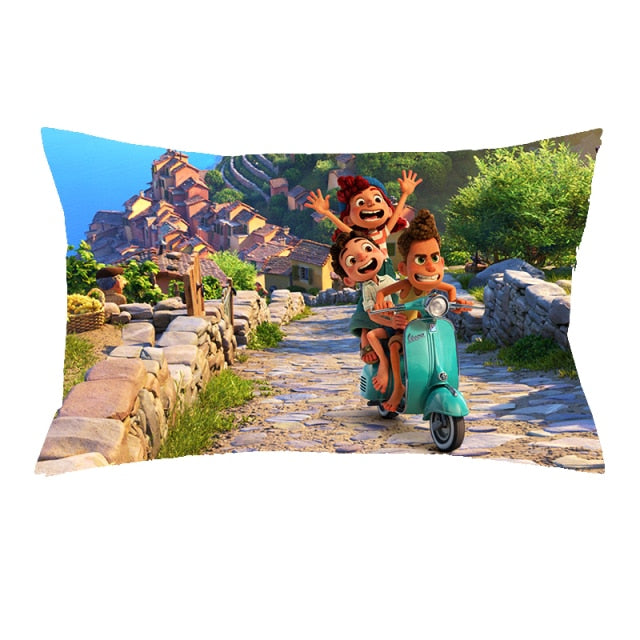 Disney Pixar Luca Cushion Cover Pillowcase Print Pillow Case Decor Sofa Throw Pillows Room Pillow Cover Decorative Wholesale
