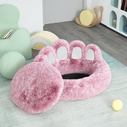 Long Plush Cat Bed Warm Winter Pet Items Cozy Kitten Cushion Cat House