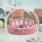Long Plush Cat Bed Warm Winter Pet Items Cozy Kitten Cushion Cat House