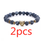 標籤 Agate Alloy Leopard head beaded bracelet