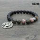 Jewelry Yellow Tiger Eyes Volcanic Stone Buddha Bead Lotus Yoga