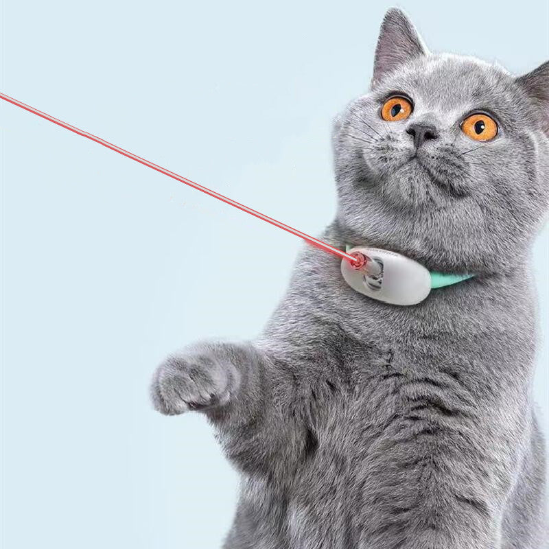Smart Lazy Man Cat Toy Collar LED Infrared USB Charging Pet Supplies