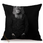 Nordic Art Posters Style Decorative Cushion Cover Zebra Giraffe Elephant Horse Fashion Animal Wearing Hat Sofa Throw Pillow Case