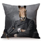 Nordic Art Posters Style Decorative Cushion Cover Zebra Giraffe Elephant Horse Fashion Animal Wearing Hat Sofa Throw Pillow Case