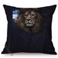 Nordic Art Posters Style Decorative Cushion Cover Zebra Giraffe Elephant Horse Fashion Animal Wearing Hat Sofa Throw Pillow Case