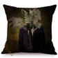 Nordic Art Posters Style Decorative Cushion Cover Zebra Giraffe Elephant Horse Fashion Animal Wearing Hat Sofa Throw Pillow Case
