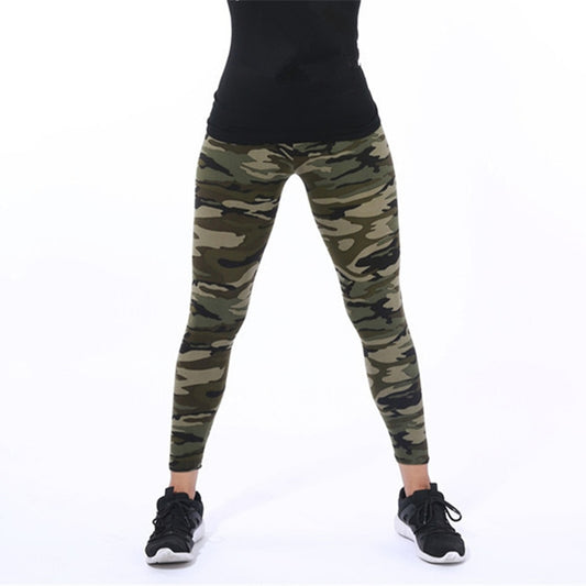 CUHAKCI Women Camouflage Leggings Fitness Military Army Green Leggings Workout Pants Sporter Skinny Adventure Leggins