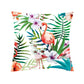 Tropical Plants Cushion Cover Polyester Green Leaves Decorative Pillowcase Tropical Plant Throw Pillow Case Home Cushion Cover