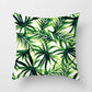 Tropical Plants Cushion Cover Polyester Green Leaves Decorative Pillowcase Tropical Plant Throw Pillow Case Home Cushion Cover