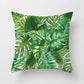 Tropical Plants Cushion Cover Polyester Green Leaves Decorative Pillowcase Tropical Plant Throw Pillow Case Home Cushion Cover