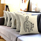 Naughty Cat Play Book Pillowcase Linen Square Cushion Cover Home Textile Decoration Warm