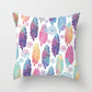 Feather Printing Pink Throw Pillow  Cases Sofa Cushion Cover Bed Pillowcase Decoration Fashion Pillowcase  Home Decor 45*45cm