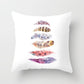 Feather Printing Pink Throw Pillow  Cases Sofa Cushion Cover Bed Pillowcase Decoration Fashion Pillowcase  Home Decor 45*45cm