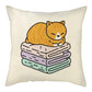 Naughty Cat Play Book Pillowcase Linen Square Cushion Cover Home Textile Decoration Warm