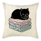 Naughty Cat Play Book Pillowcase Linen Square Cushion Cover Home Textile Decoration Warm
