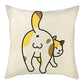 Naughty Cat Play Book Pillowcase Linen Square Cushion Cover Home Textile Decoration Warm