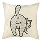 Naughty Cat Play Book Pillowcase Linen Square Cushion Cover Home Textile Decoration Warm