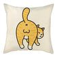 Naughty Cat Play Book Pillowcase Linen Square Cushion Cover Home Textile Decoration Warm