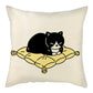 Naughty Cat Play Book Pillowcase Linen Square Cushion Cover Home Textile Decoration Warm