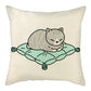 Naughty Cat Play Book Pillowcase Linen Square Cushion Cover Home Textile Decoration Warm