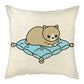 Naughty Cat Play Book Pillowcase Linen Square Cushion Cover Home Textile Decoration Warm