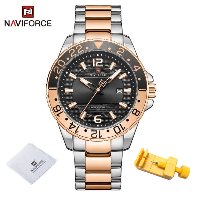 NAVIFORCE Luxury Brand Male Calendar Quartz Watch for Men Business Watches Luminous Military Waterproof Clock Relogio Masculino