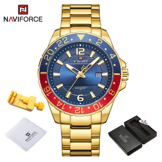 NAVIFORCE Luxury Brand Male Calendar Quartz Watch for Men Business Watches Luminous Military Waterproof Clock Relogio Masculino