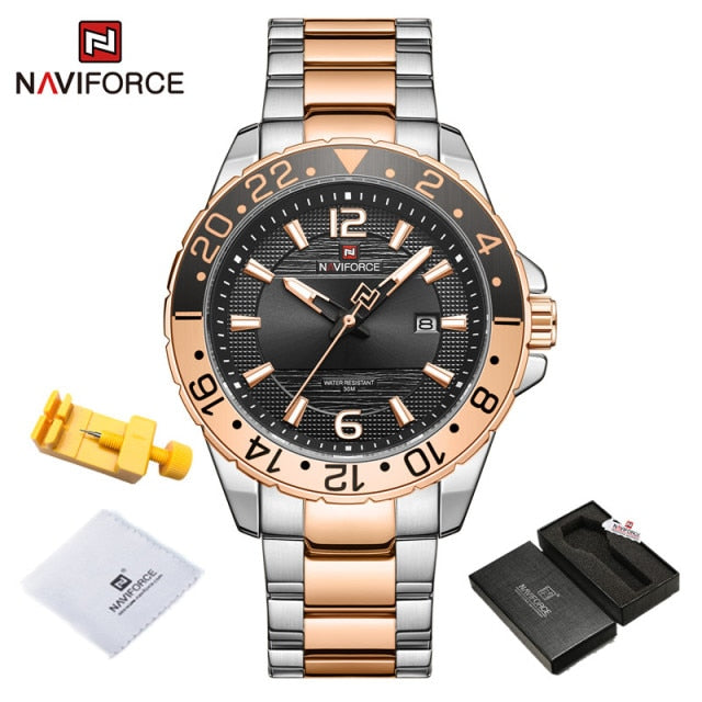 NAVIFORCE Luxury Brand Male Calendar Quartz Watch for Men Business Watches Luminous Military Waterproof Clock Relogio Masculino