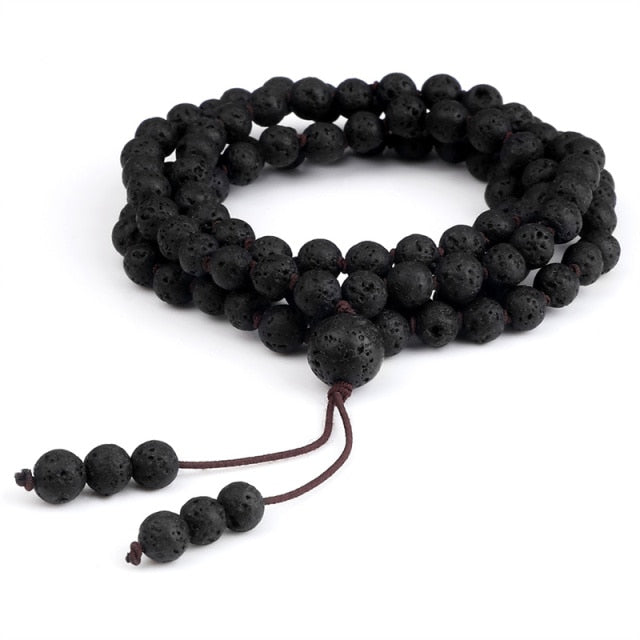 9Style 108 Mala Beads Bracelets For Women Men Buddha Natural Tiger Eye Matte Lava Stone Charm Necklace Fashion Bracelet Jewelry