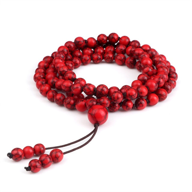 9Style 108 Mala Beads Bracelets For Women Men Buddha Natural Tiger Eye Matte Lava Stone Charm Necklace Fashion Bracelet Jewelry