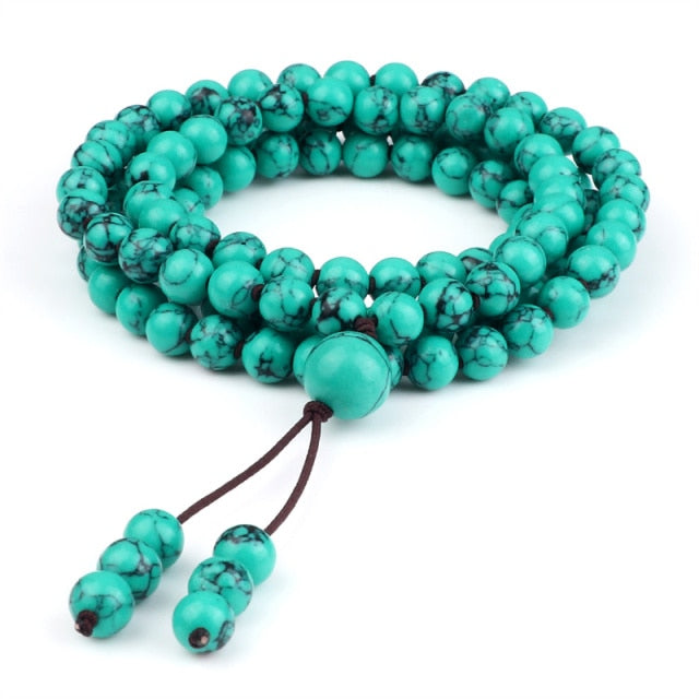 9Style 108 Mala Beads Bracelets For Women Men Buddha Natural Tiger Eye Matte Lava Stone Charm Necklace Fashion Bracelet Jewelry